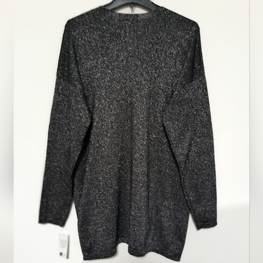 [5x$20] New I.N.C. Black Silver Metallic Sweater / Size L - Picture 2 of 11
